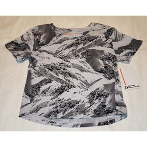 Sports Illustrated Kids Mountain Graphic T-Shirt Grey White XXS 4-5 New